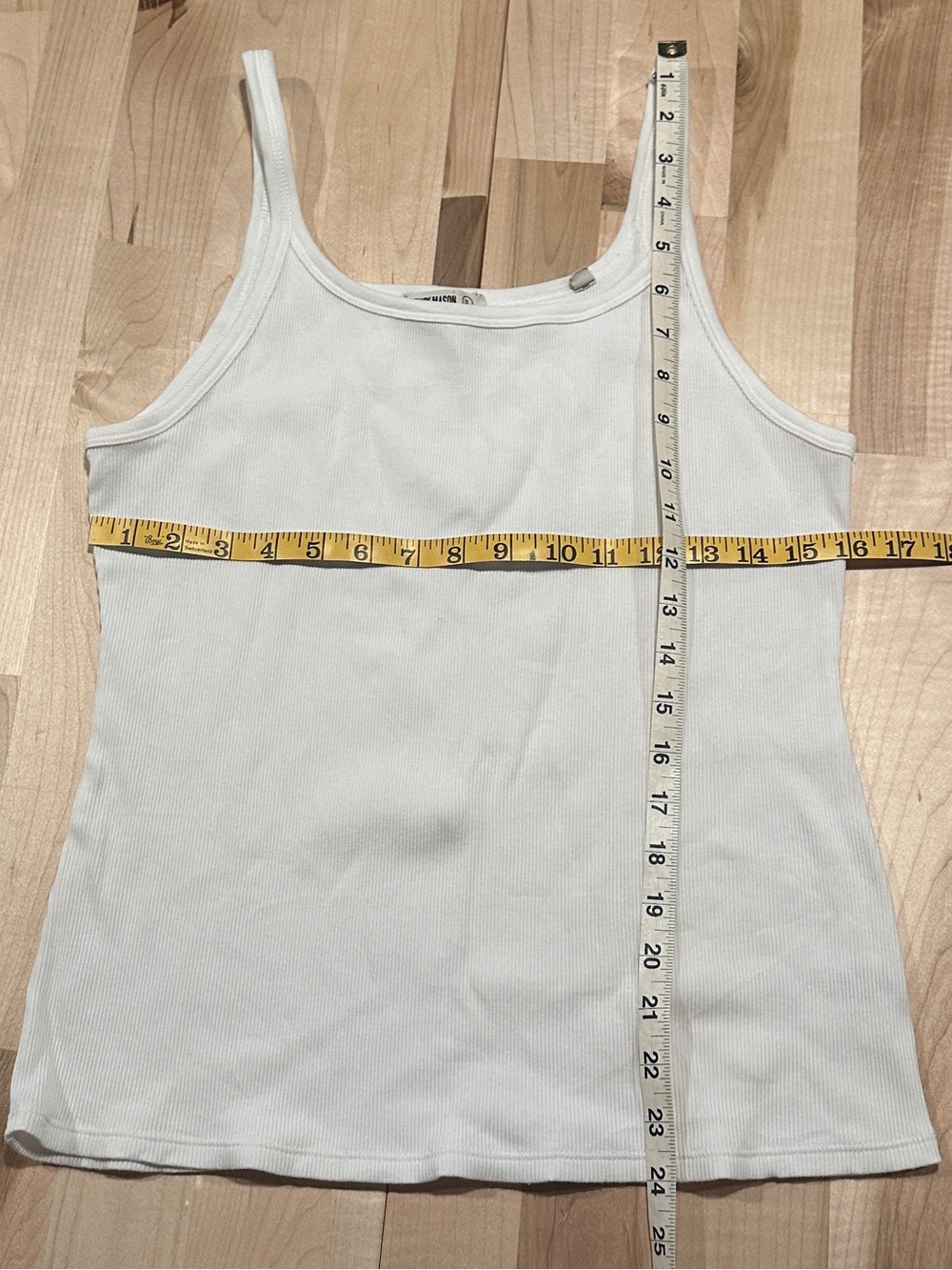 Buck Mason White Ribbed Tank Top